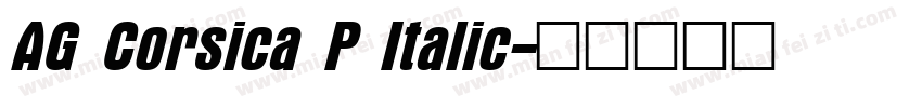 AG Corsica P Italic字体转换